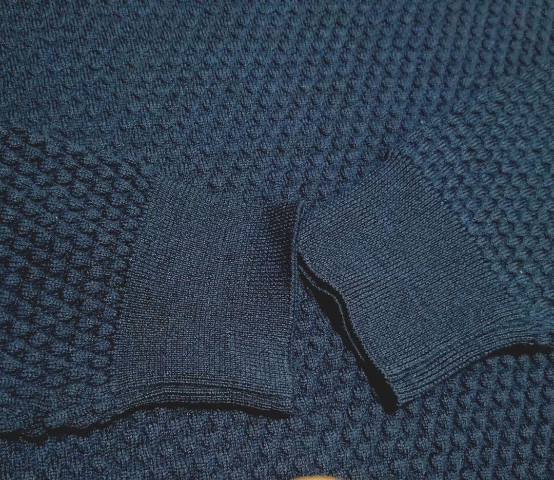 Gran Sasso グランサッソ クルーネックニット ブルー 48 イタリア製