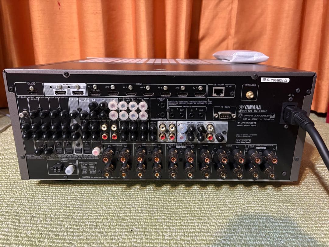 アンプ YAMAHA AV RECEIVER RX-A3040