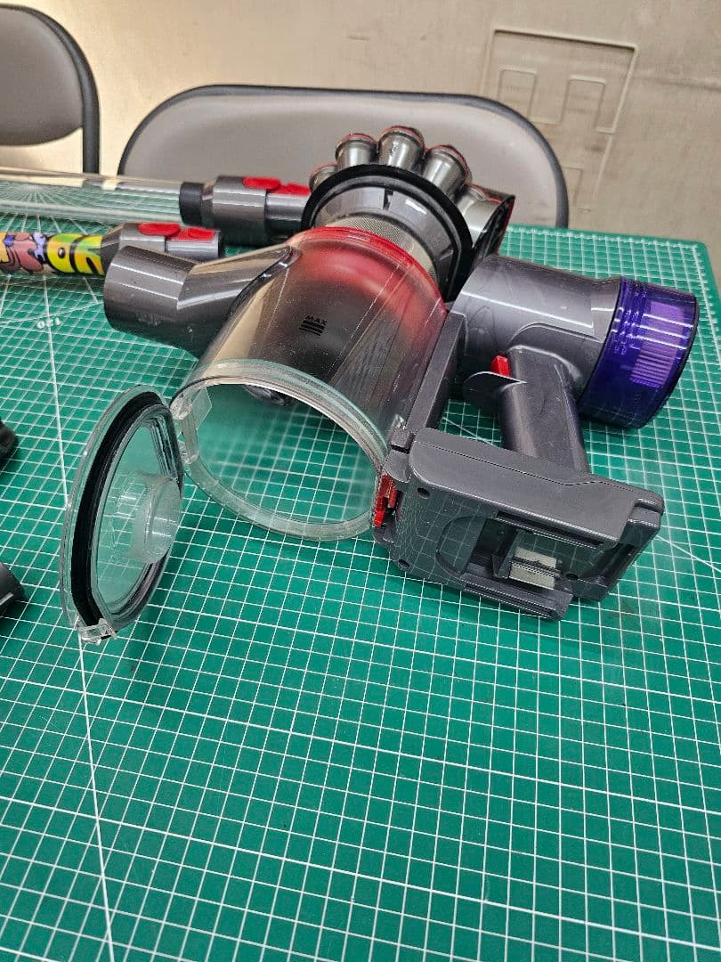 ダイソン V8 SV10K純正バッテリー+マキタバッテリ仕様 スケルトンパイプ
