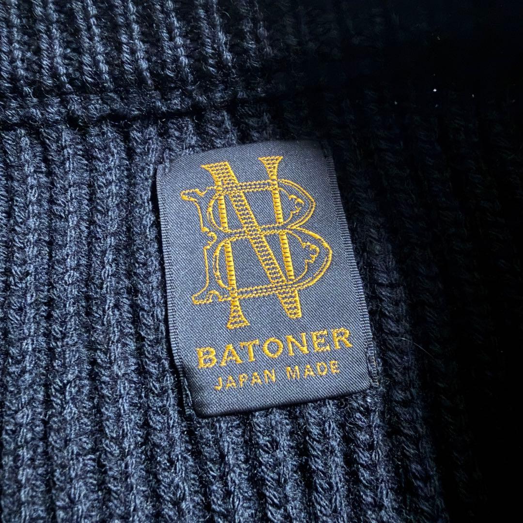 BATONER ブラック ニット　SIGNATURE CREW NECK