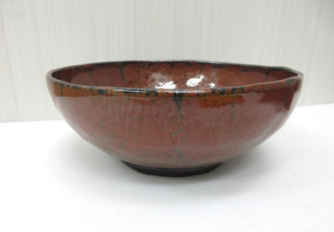 木村 盛康 華炎天目 鉢 共箱 共布 栞 陶器 陶芸 鉢 置物 飾皿 台座 a