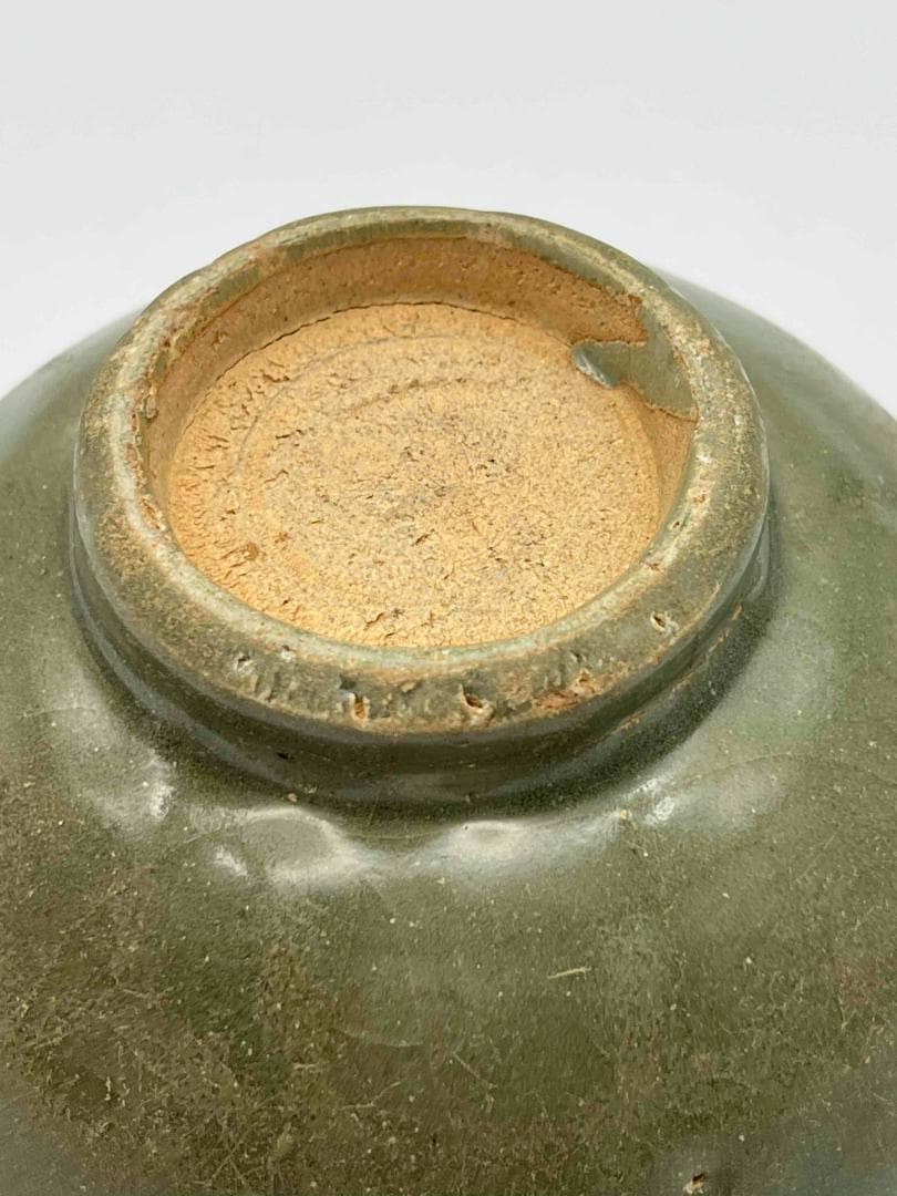 元時代　青磁　龍泉窯碗　青磁茶碗　唐物　古賞物 旧家蔵出し　茶道具(D-69)