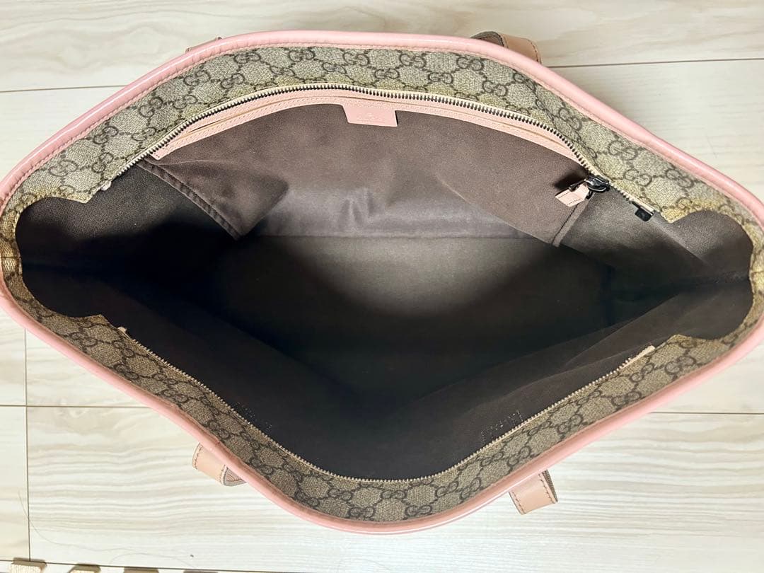 正規品・廃盤 GUCCIグッチトートバッグ GGスプリーム ピンク 肩掛け