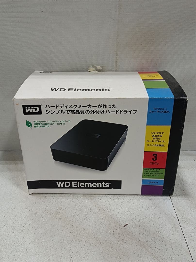 八6754【未使用品】WD ウエスタンデジタル 外付けHDD 3TB