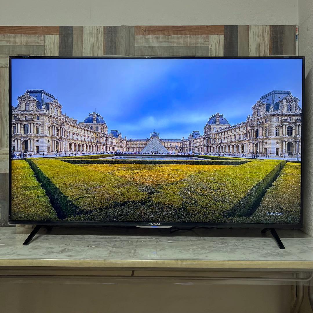 即日受渡❣️全国送料込展示見本品フナイ65型4KTV録画機能内蔵Wチューナ搭載