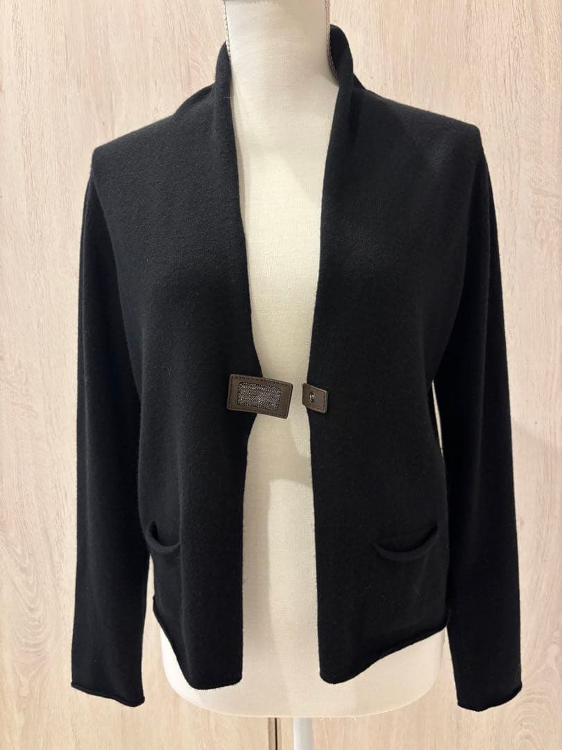 クロコ様　FABIANA FILIPPI カシミヤ100ブラックカーディガン