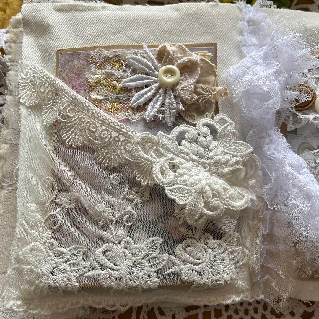 【限定1名様】 fabricジャンクジャーナル　おすそ分け素材入り　ふわふわ♪