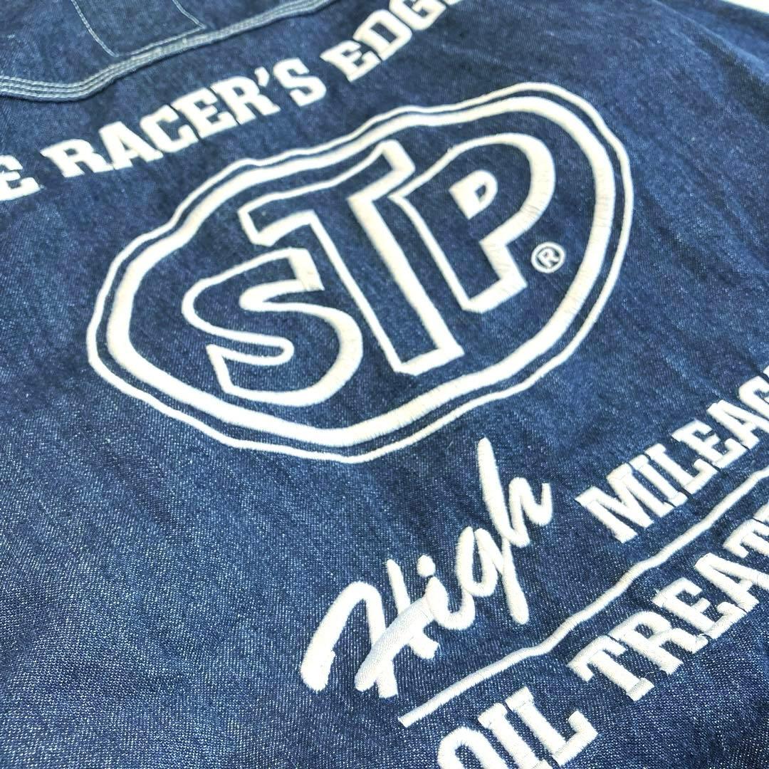 Snap-on　stp　ツナギ　デニム　機能的　ベルトループ　ダブルジップ　M