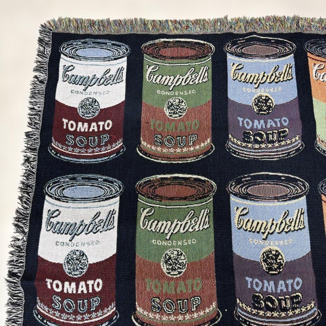 キャンベルスープ　マルチカバー　ソファカバー　ラグ 151x133