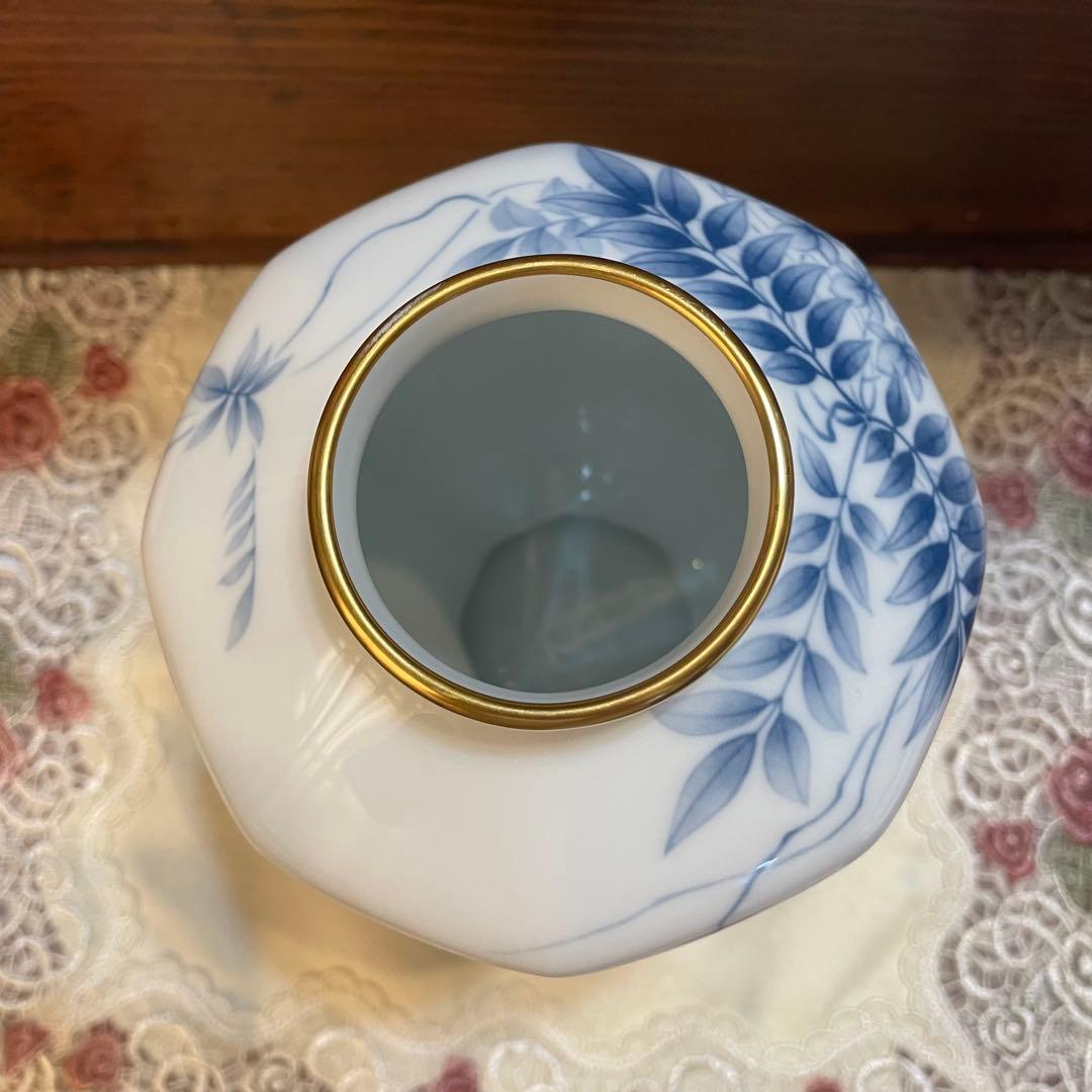 大倉陶園　花瓶　藤　　森村組　110周年記念　　森村グループ　ノリタケ