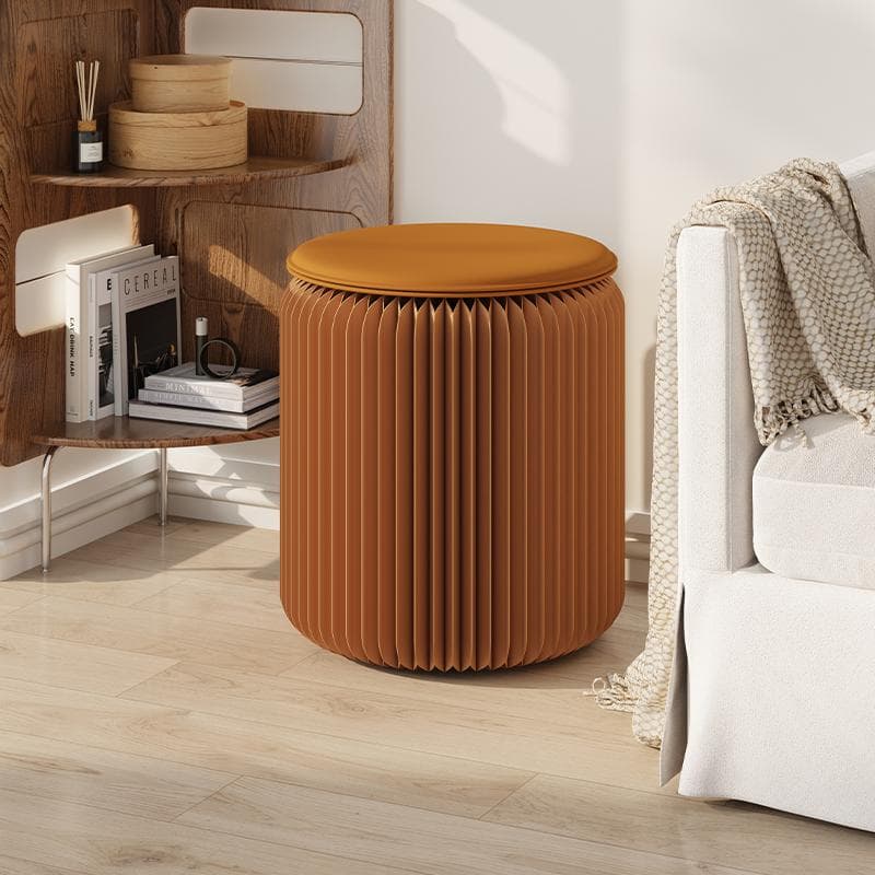 ペーパースツール2点セット椅子クッション付き折りたたみスツール待合室美容室玄関