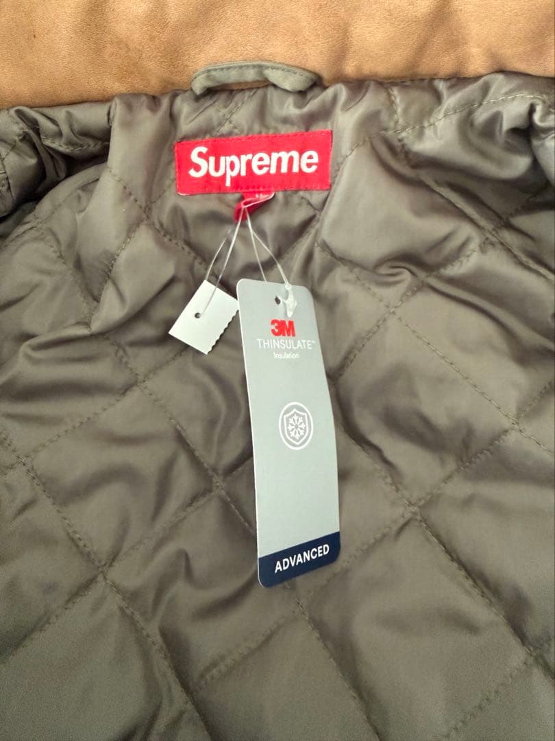 ジャケット・アウター supreme leather collar utility jacket M