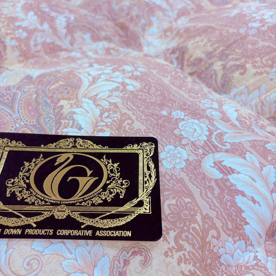 羽毛布団 シングル ポーランド ホワイトマザーグース CH92103 ピンク