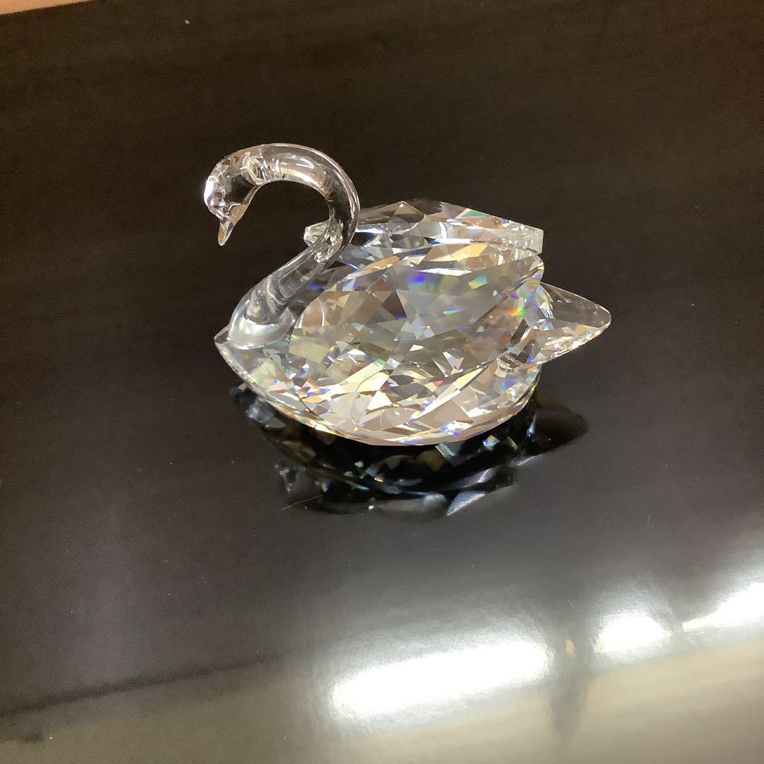 mm-3397⑥【SWAROVSKI スワロフスキー　クリスタル　スワン　置物】