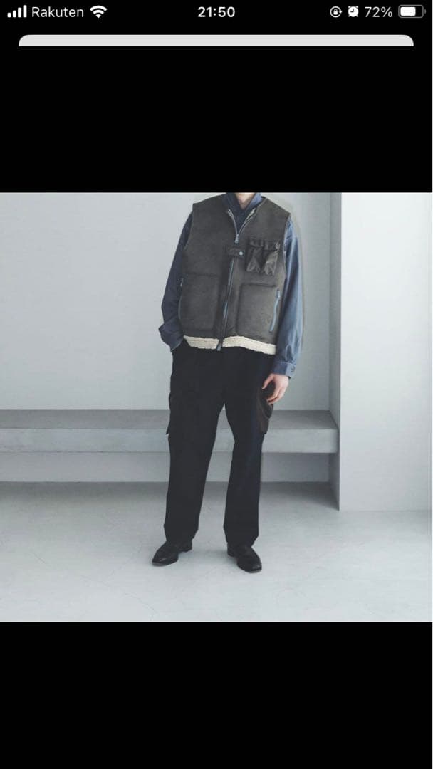 F/CE. FAUX SHEARLING VEST Ｌsize　ムートン