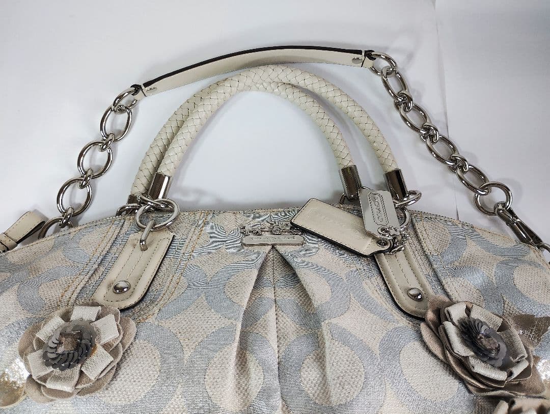 COACH コーチ 2way ショルダーバッグ　花モチーフ