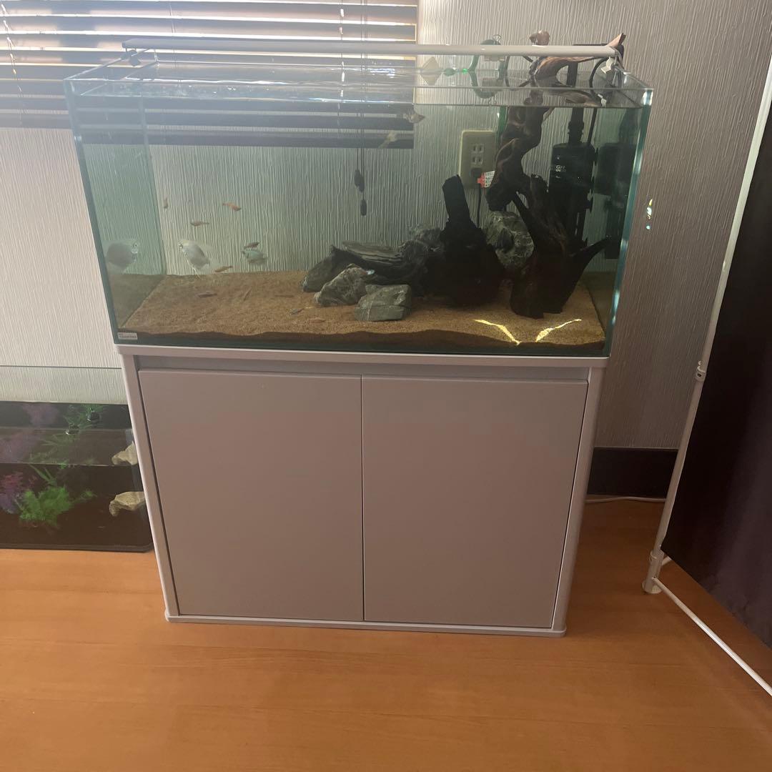 90センチ水槽、棚、ジェックス9012、ライトフルセット