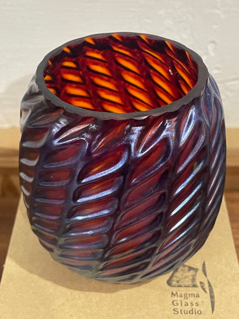 ライト・ランタン Magma Glass Red Matte Mirror