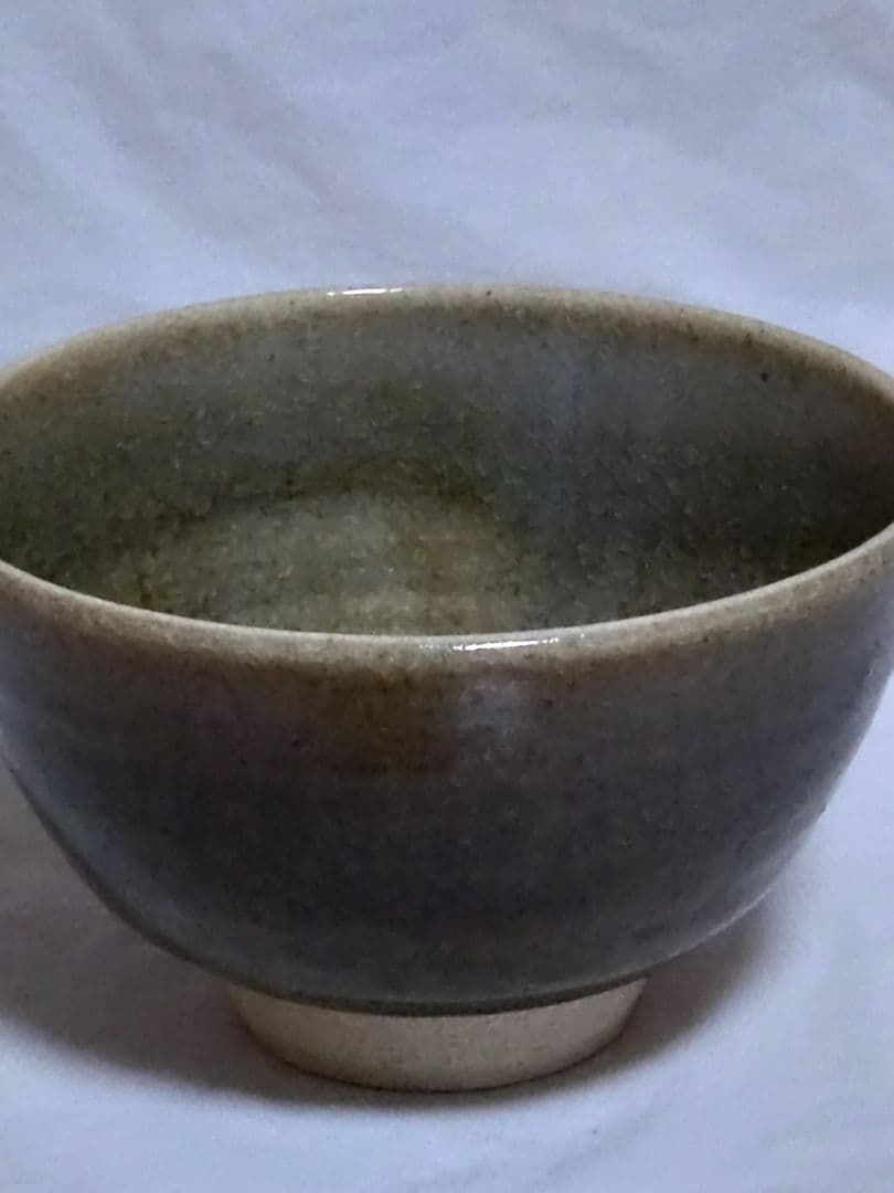 【三足の蛙】茶道具　水間焼　伏原窯　青磁　抹茶碗