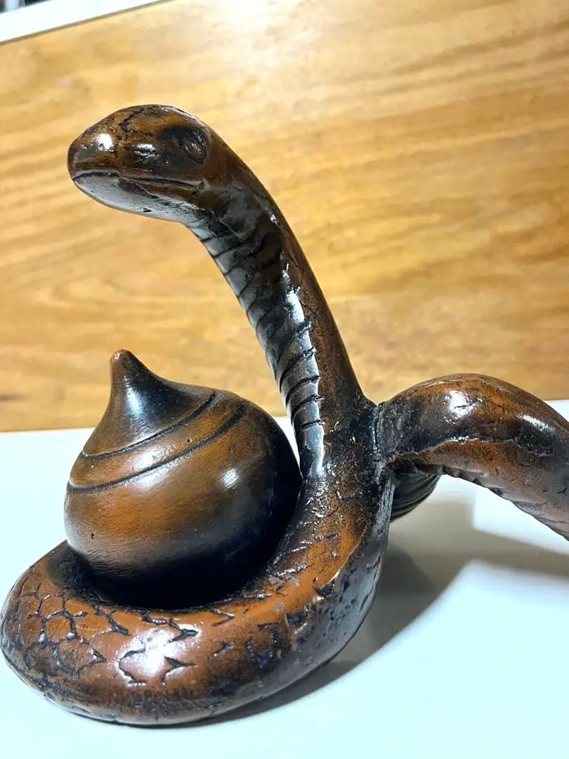 蛇　置物　アンティーク　金属　【匿名配送】