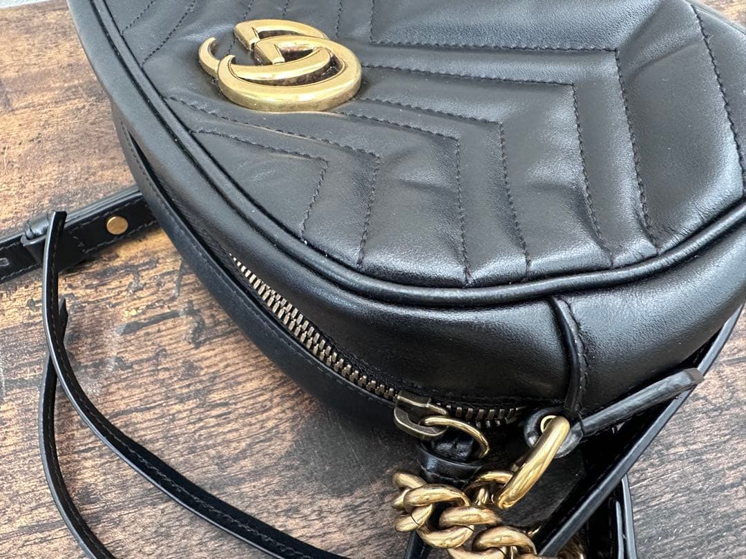 【良品】GUCCI GGマーモントショルダーバック