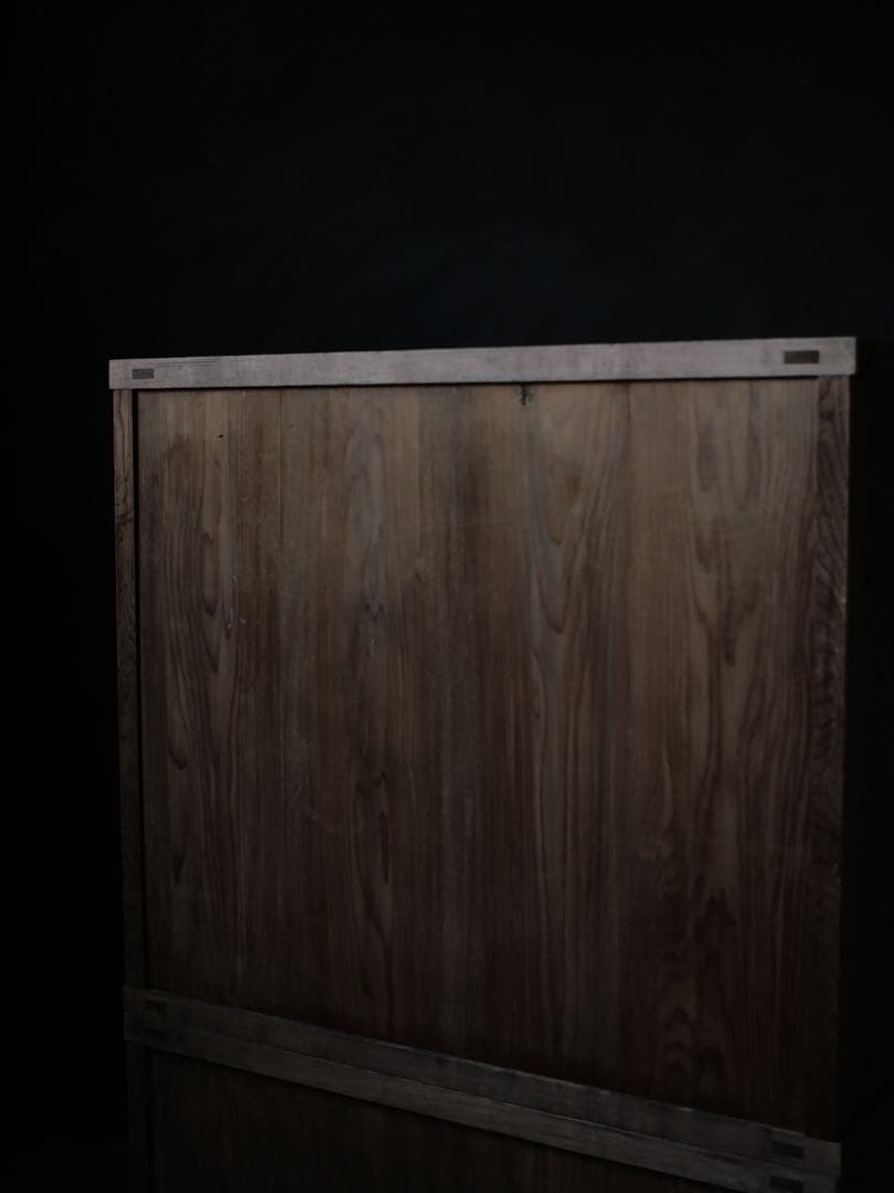 戸棚　食器棚　ケヤキ　収納棚　棚　古家具　古道具　アンティーク　昭和レトロ