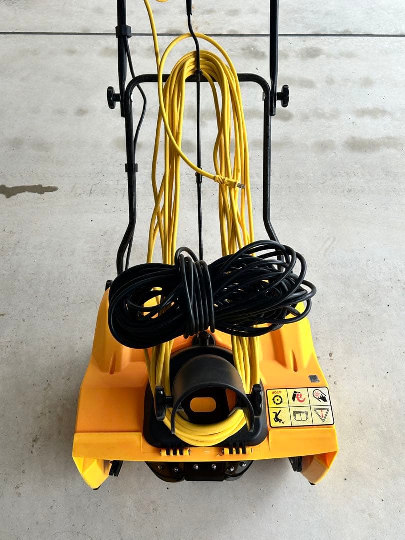 HAIGE 手押し電動除雪機 電源コードと延長コードの2本付き