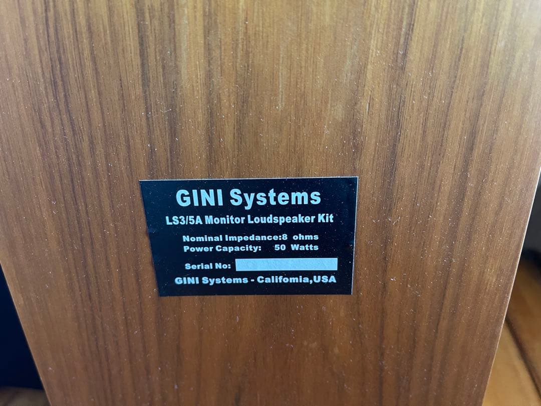 GINI Systems 2ウェイスピーカー　LS3/5aの復刻