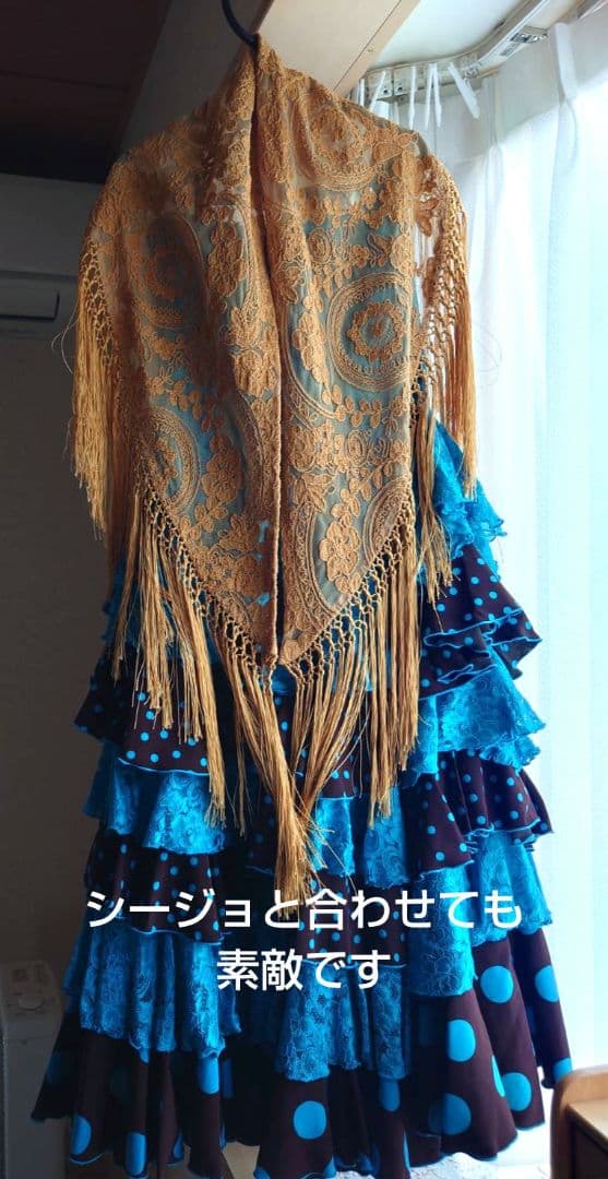 イベリア　フラメンコ衣装　　ツーピース　１点物