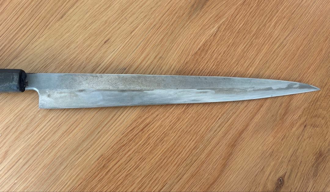 メーカー不明【光清？】柳刃包丁、まあまあ綺麗‼️刃渡り30㎝、全長47㎝