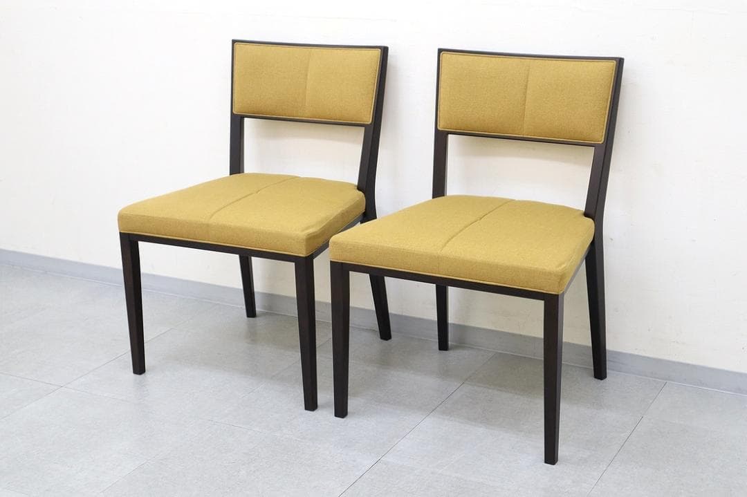 A①2脚セット 美品 TIME&STYLE ダイニングチェア 椅子 旭川家具