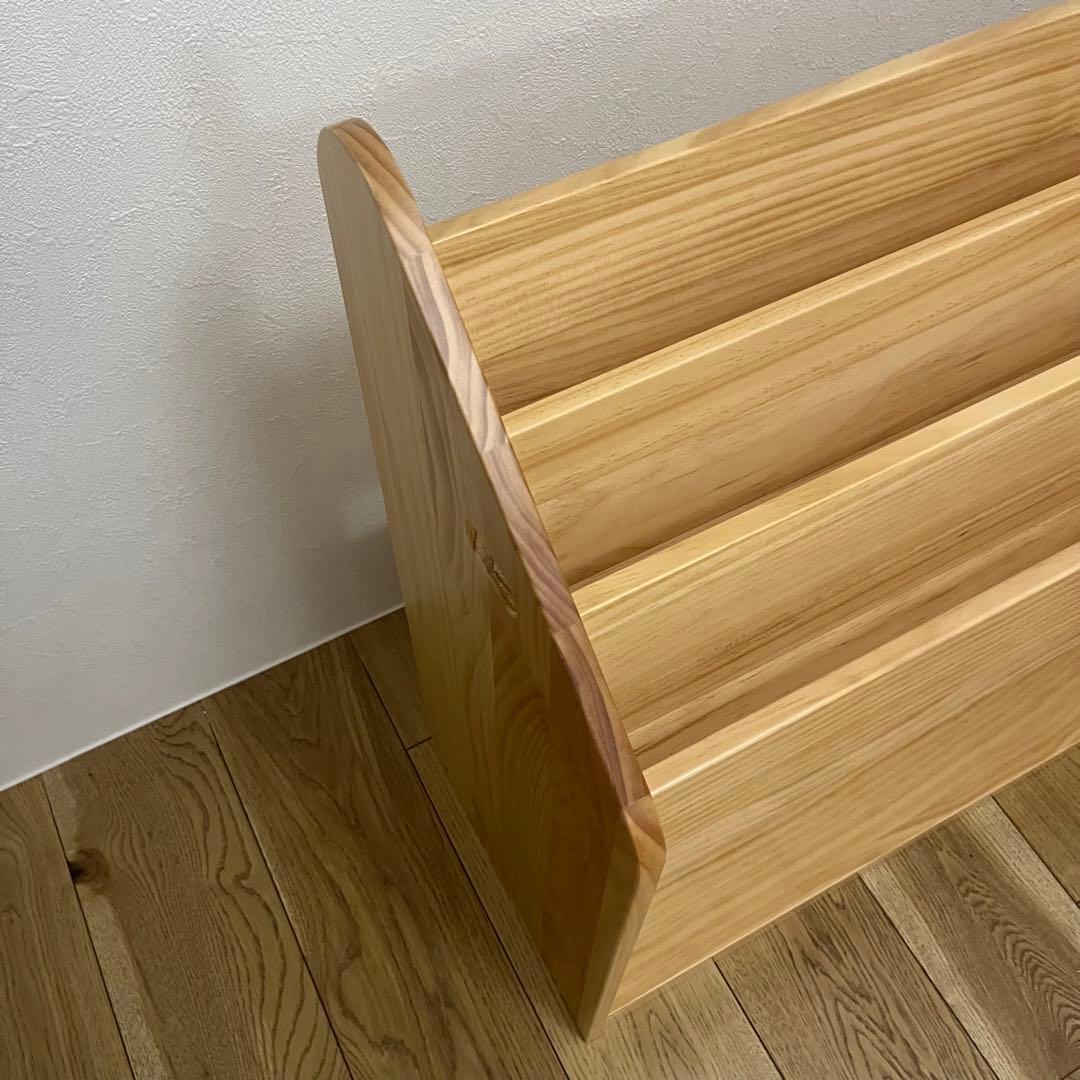 早い者勝ち！90cm 現役ママが考えた絵本ラック　天然モンテッソーリ棚