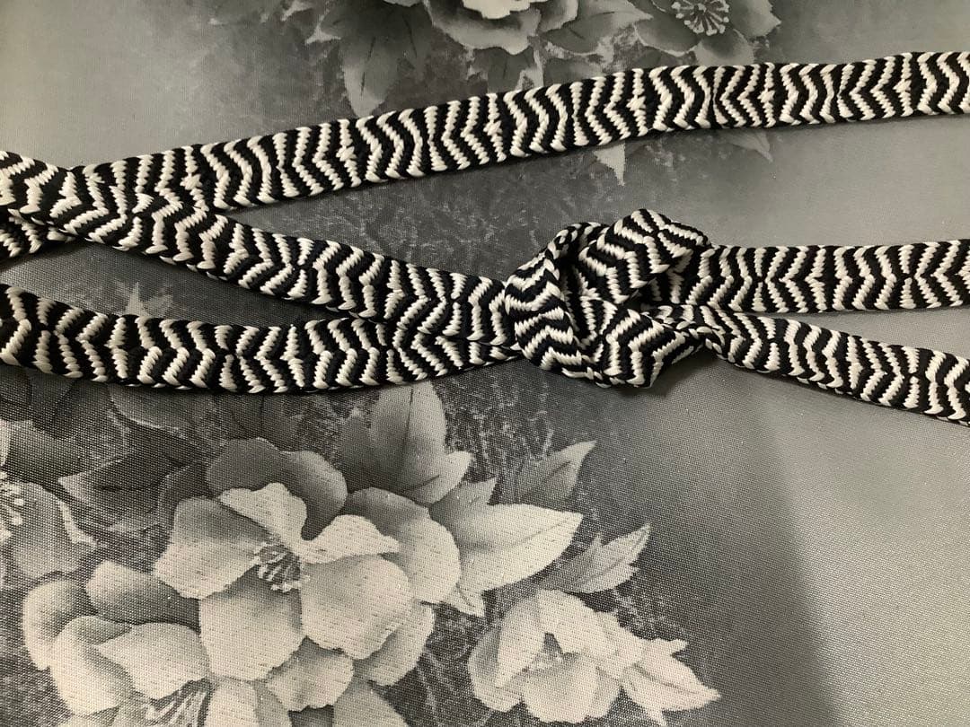 道明帯締め。白菊。