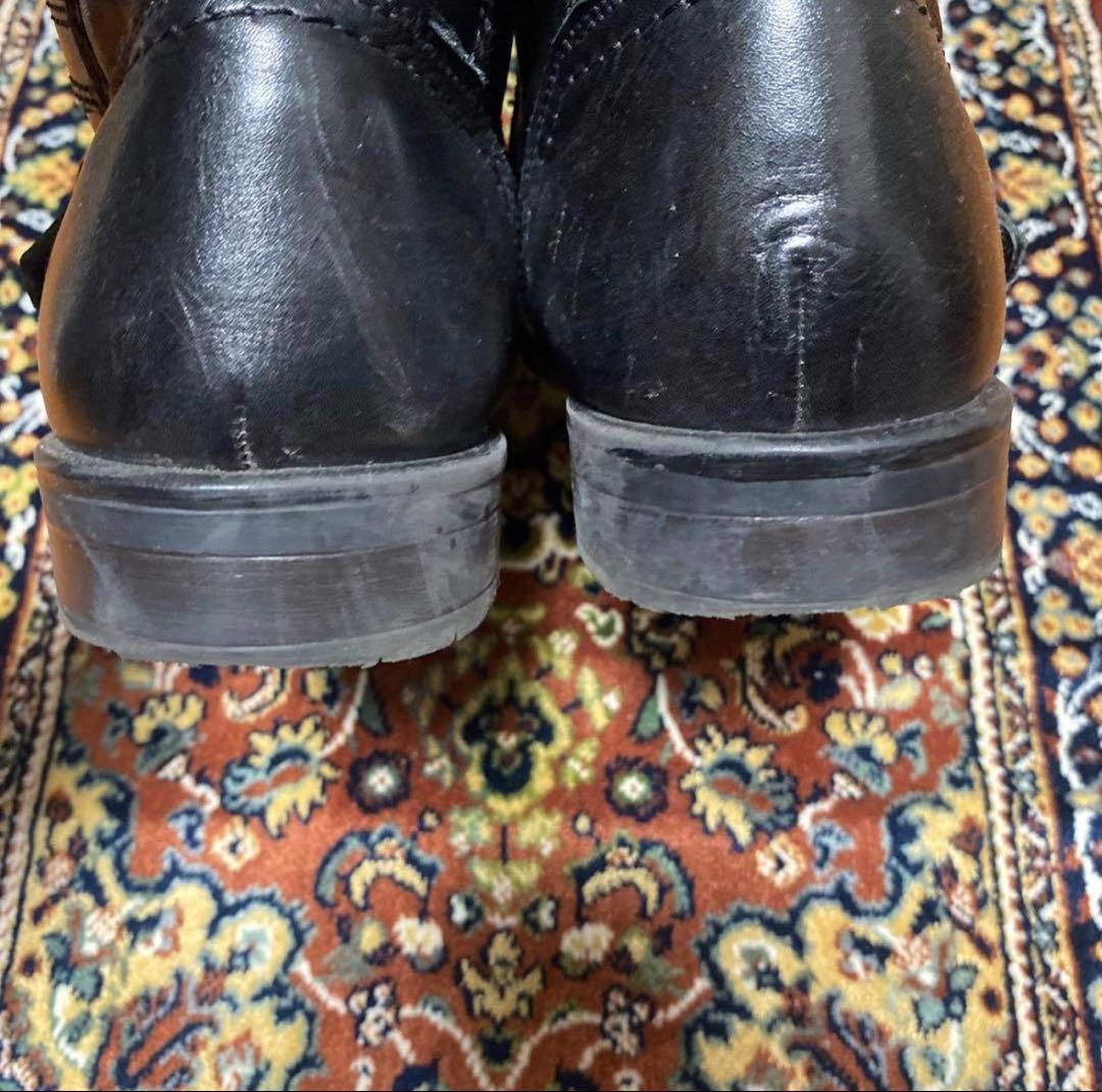 靴 Y2K black engineer boots