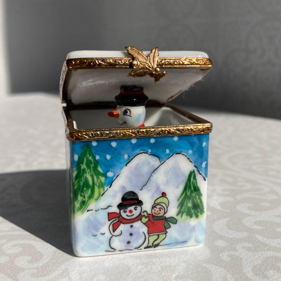 リモージュボックス　クリスマス　man 雪だるま