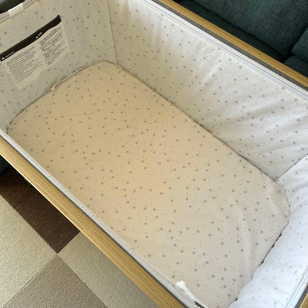 美品　HZDMJ ベビーベッド　蚊帳付き　折りたたみ式