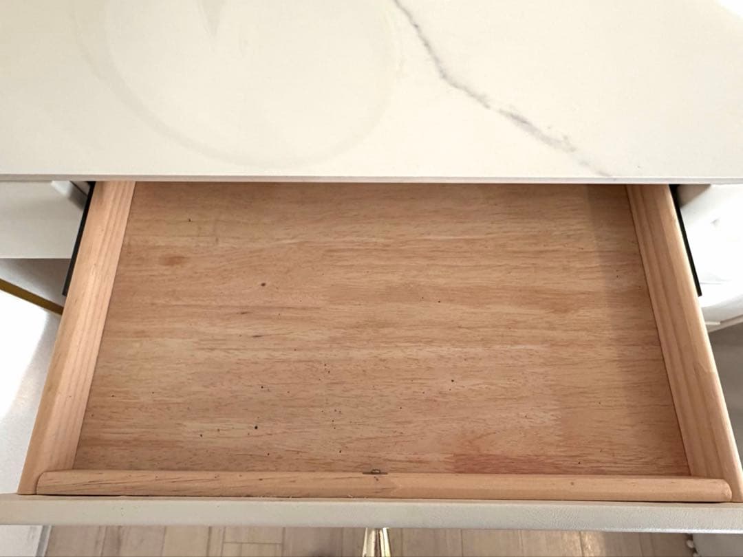 2/15まで【セット】モダンホワイトドレッサー・鏡台