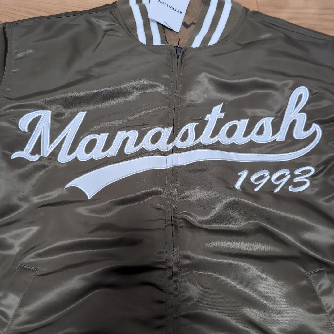 MANASTASH/マナスタッシュ/リバーシブルナイロンバーシティジャケットL