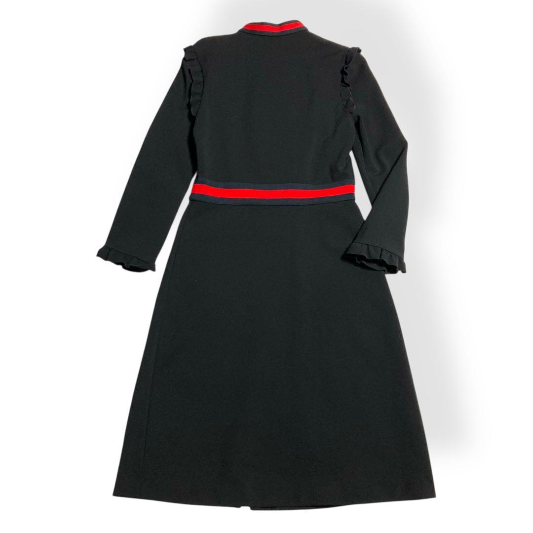 現行タグ★GUCCI グッチ ジャージーワンピース シェリーライン ボウタイ L