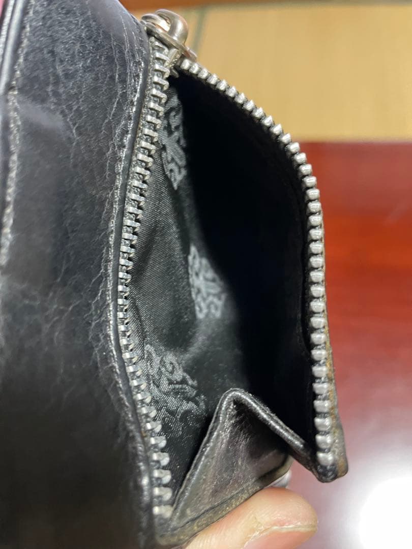 クロムハーツ SQ BTN BILL/スクエアボタンビルフラップボタン