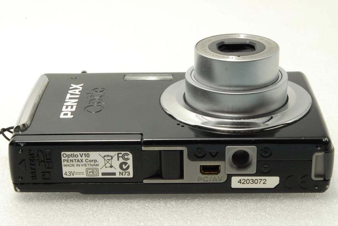 PENTAX Optio V10 ❤️スマホ転送 ブラック コンデジ カメラ