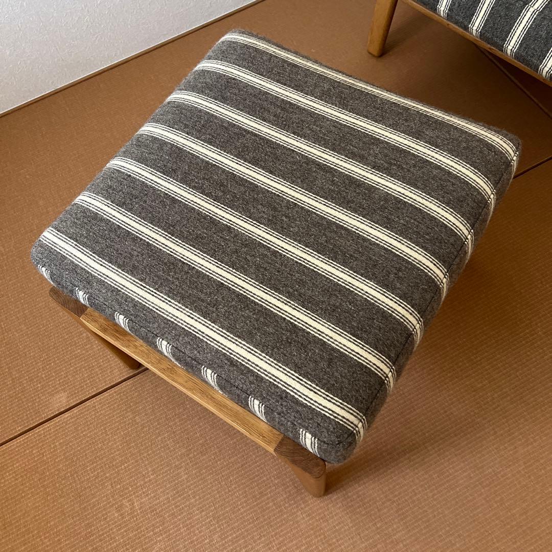 GETAMA社 GE290 ハイバック オットマン付き オーク材