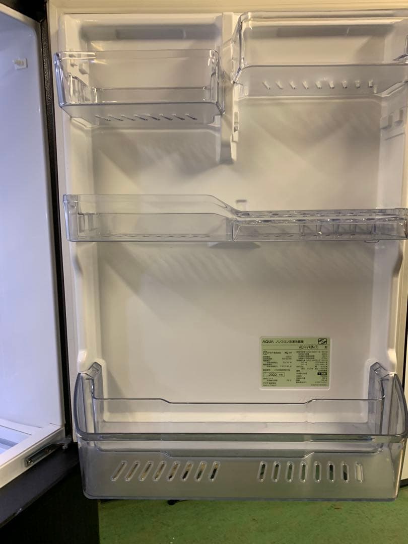 #454 冷蔵庫　アクア　AQR-V43M(T) 2022年製