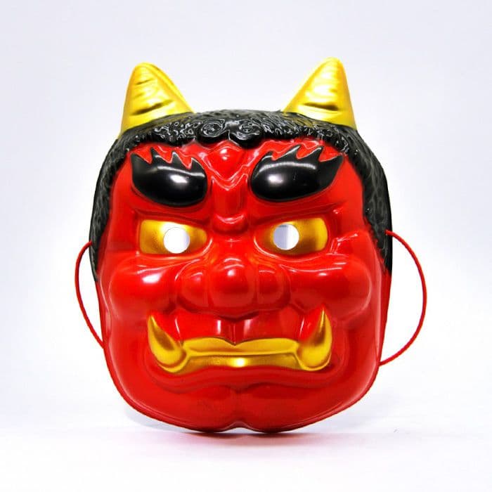 定番人気⭕️新品⚡️節分 赤鬼コスチューム L 豆まき お面 こん棒 大人 衣装