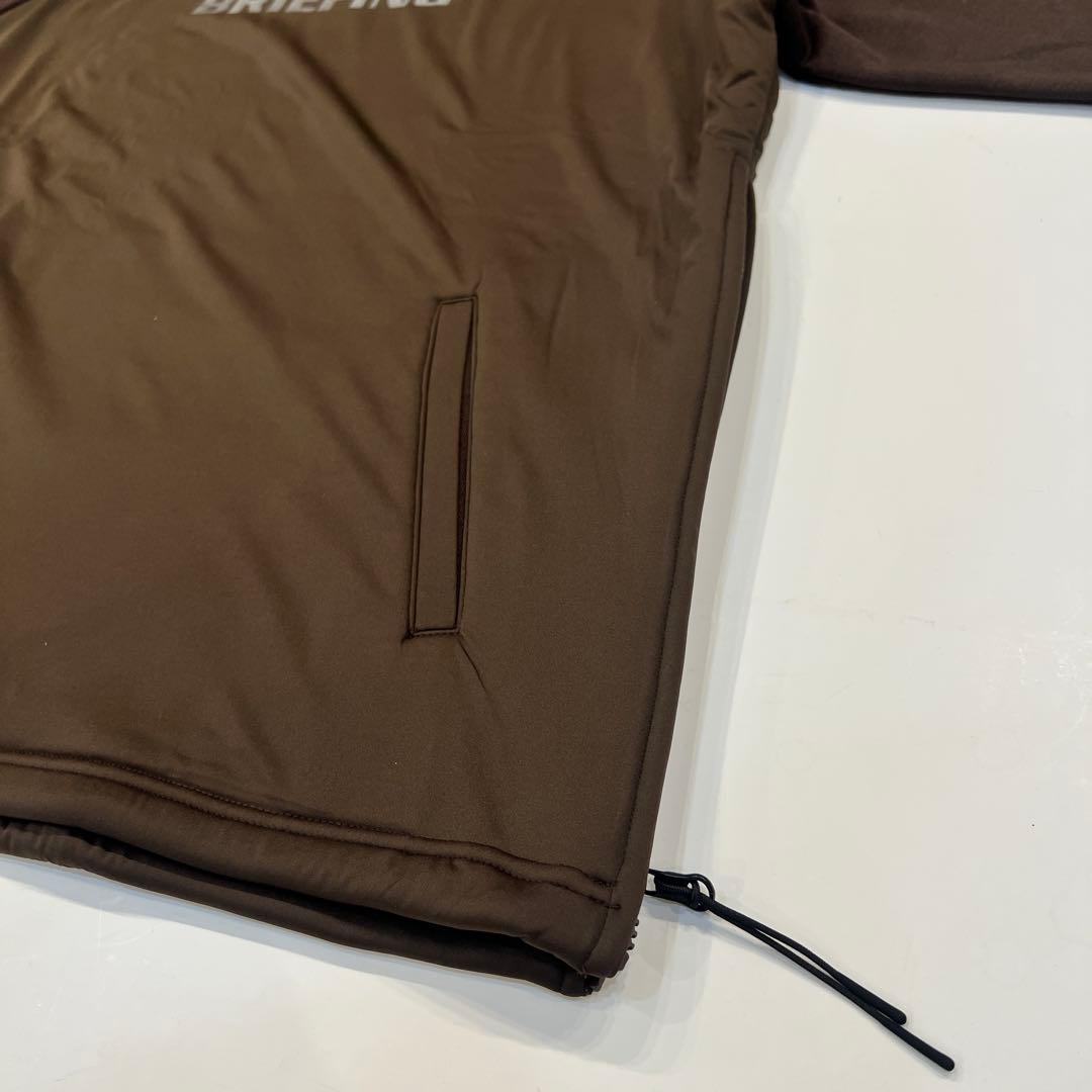 新品 BRIEFING POLARTEC CREWNECK ブラウンXL