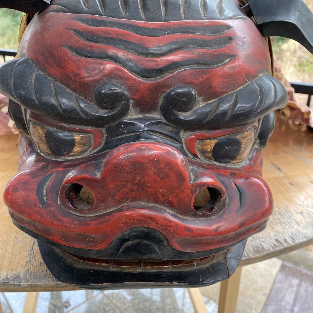 獅子舞用　獅子頭　お祭り　お正月　アンティーク　ビンテージ