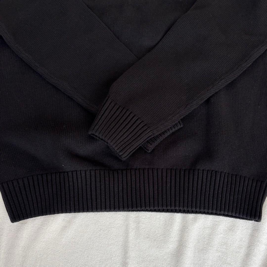 新品 ポロラルフローレン ハーフジップ ニット S 黒 ブラック