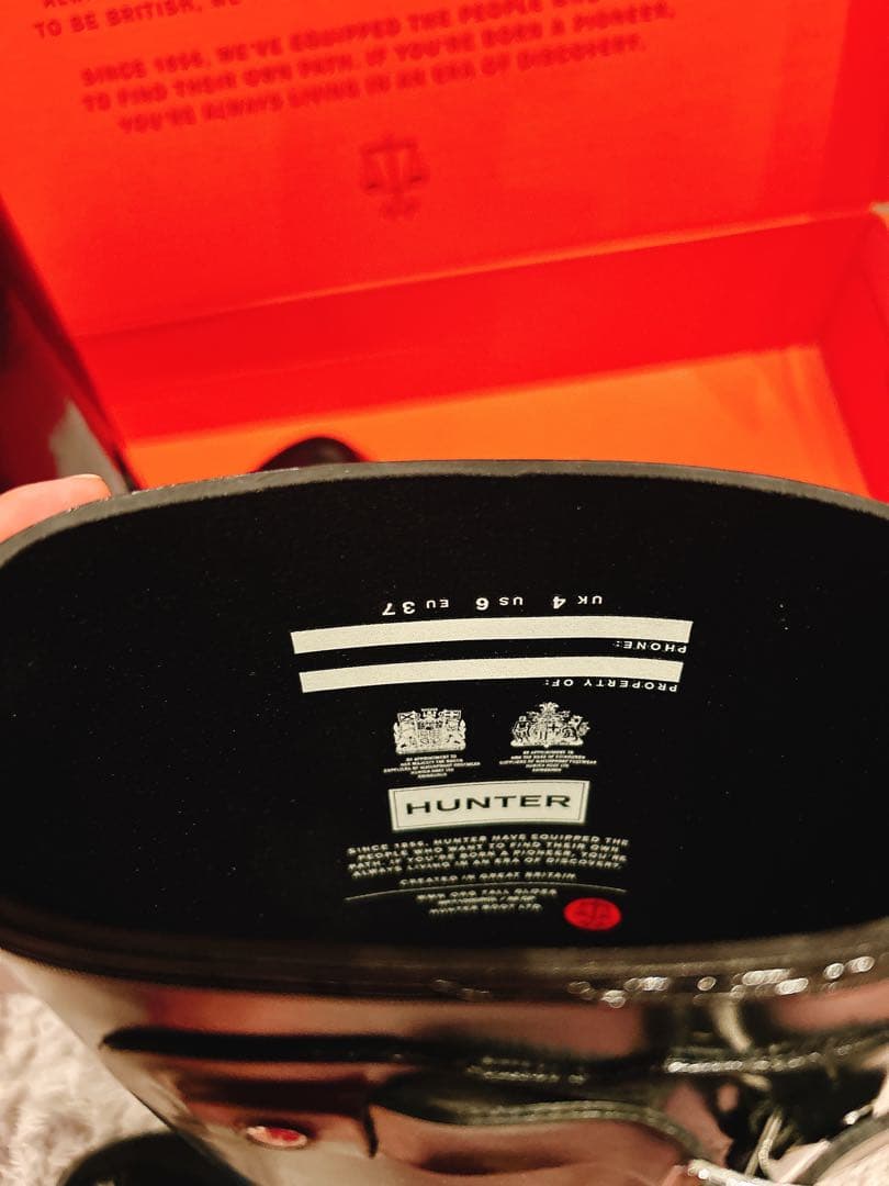 HUNTER ブラック 長靴　レインブーツ　ハンター　新品　未使用品