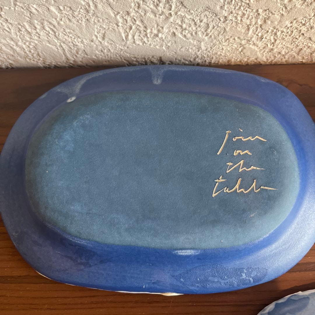 て*る様 ジョイスオンザテーブル雲模様の楕円形皿3枚セットまとめ売り