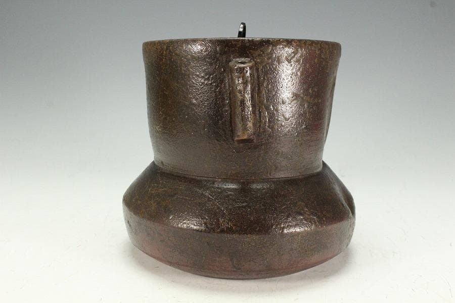 茶道具 古備前 管耳砂金袋 水指 徳川美術館参事 識箱(K-A409)